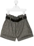 Andorine check print shorts - Grey