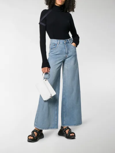 MM6 Maison Margiela wide-leg jeans blue 