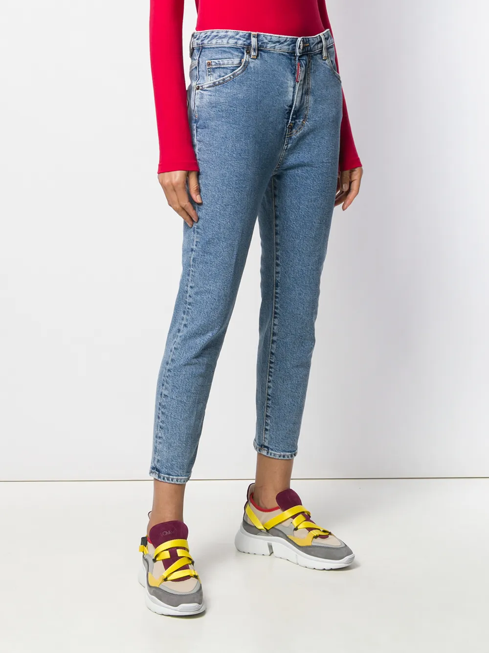 DSQUARED2 Cropped jeans Blauw