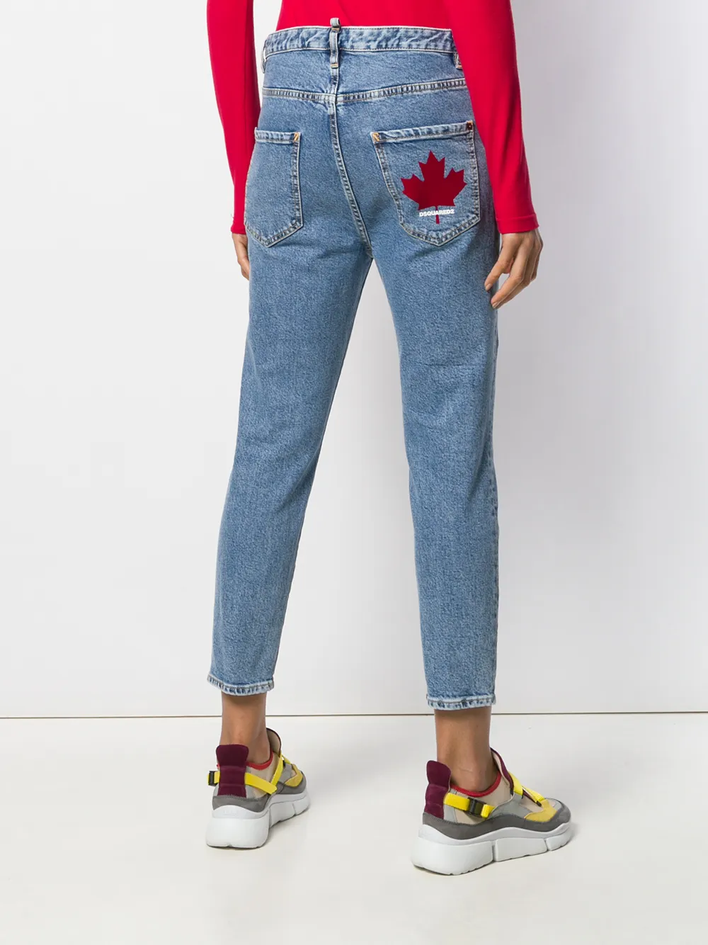DSQUARED2 Cropped jeans Blauw