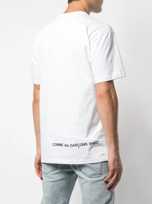 Shop White Black Supreme Cdg Split Box Logo Tee With Express Delivery Farfetch