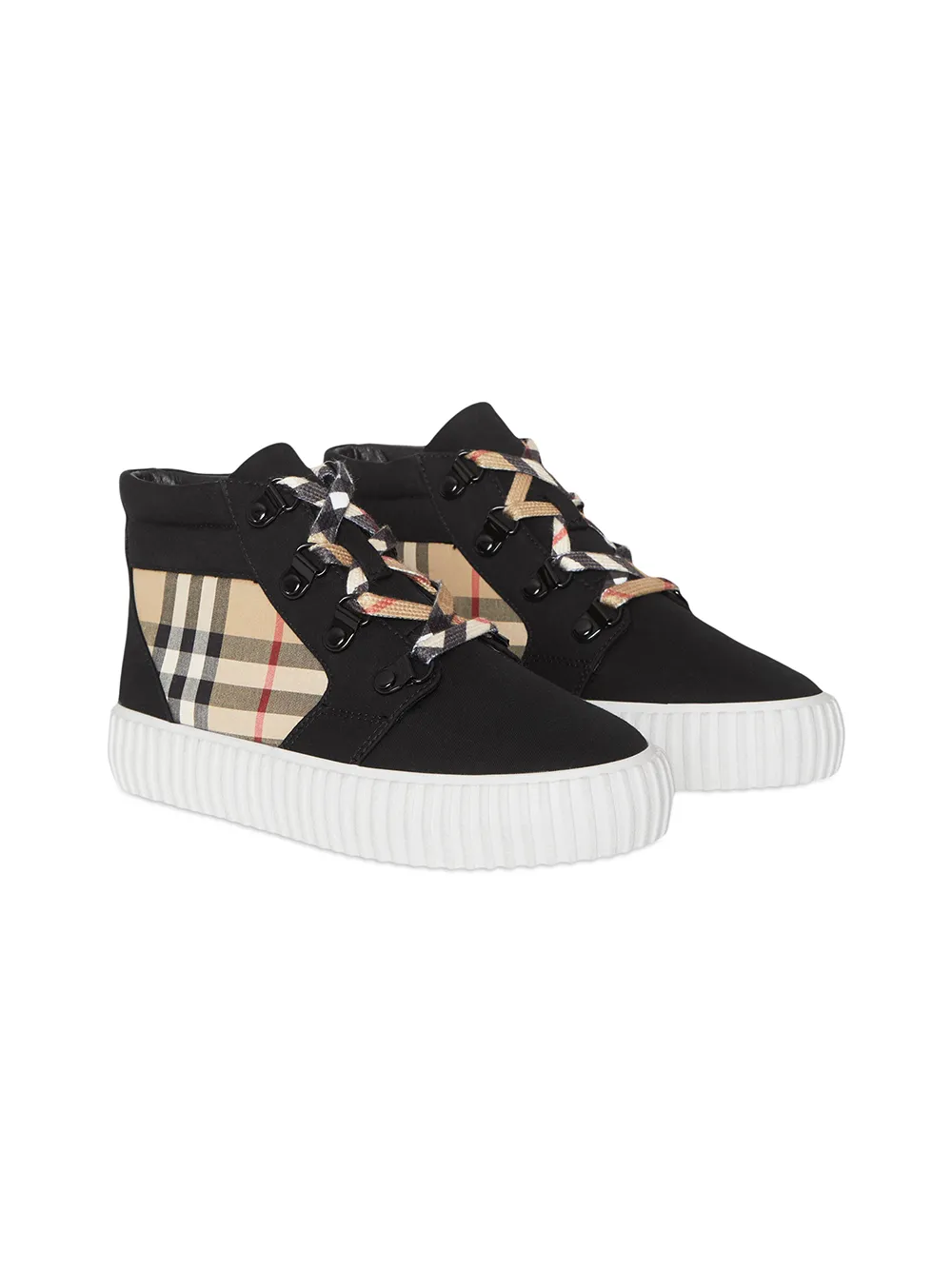 Burberry Kids Vintage Check Hi Top Sneakers Ss Farfetch Com