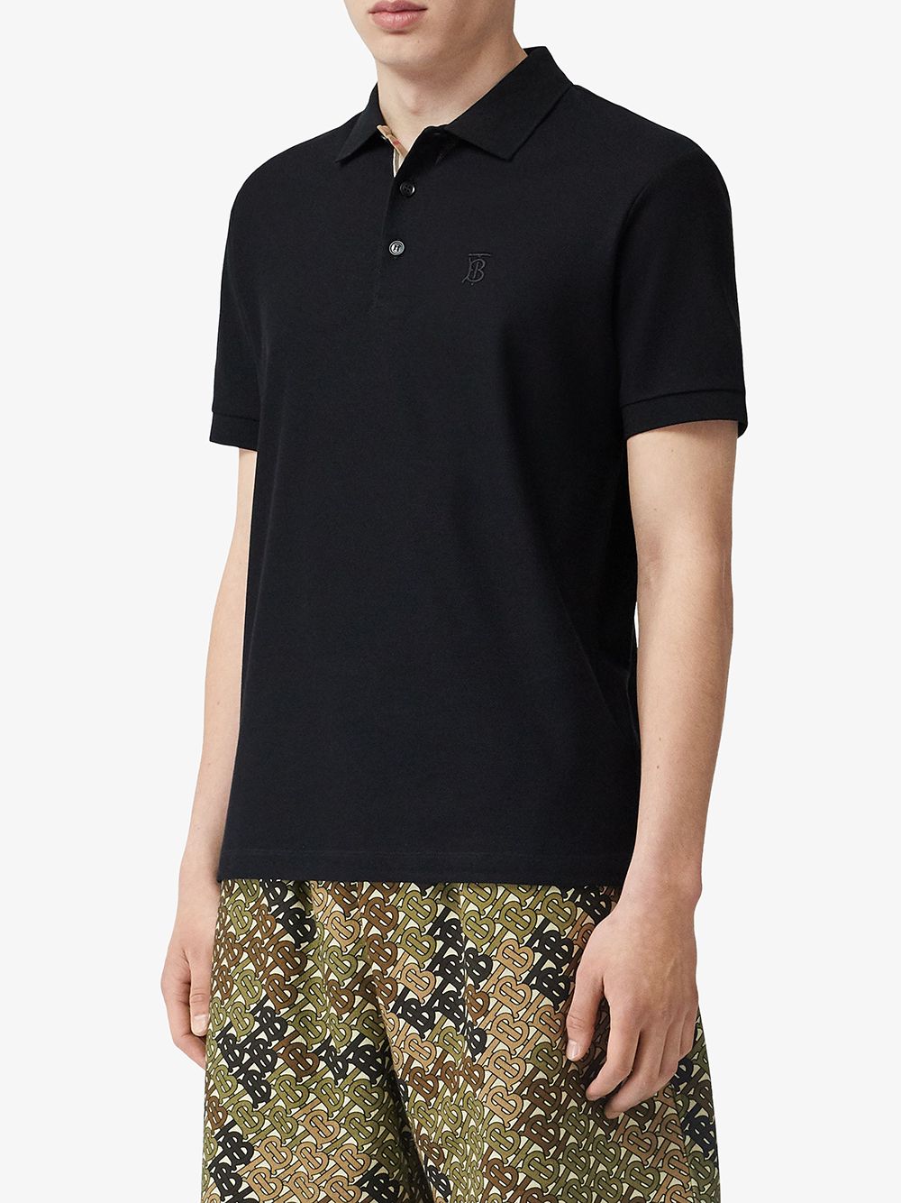 Burberry Monogram Cotton Piqué Polo Shirt - Farfetch