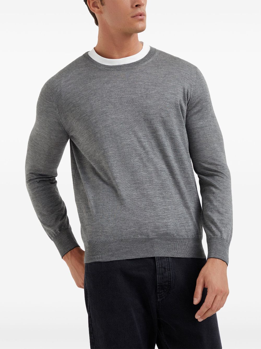 Brunello Cucinelli cashmere-blend crew-neck jumper Men