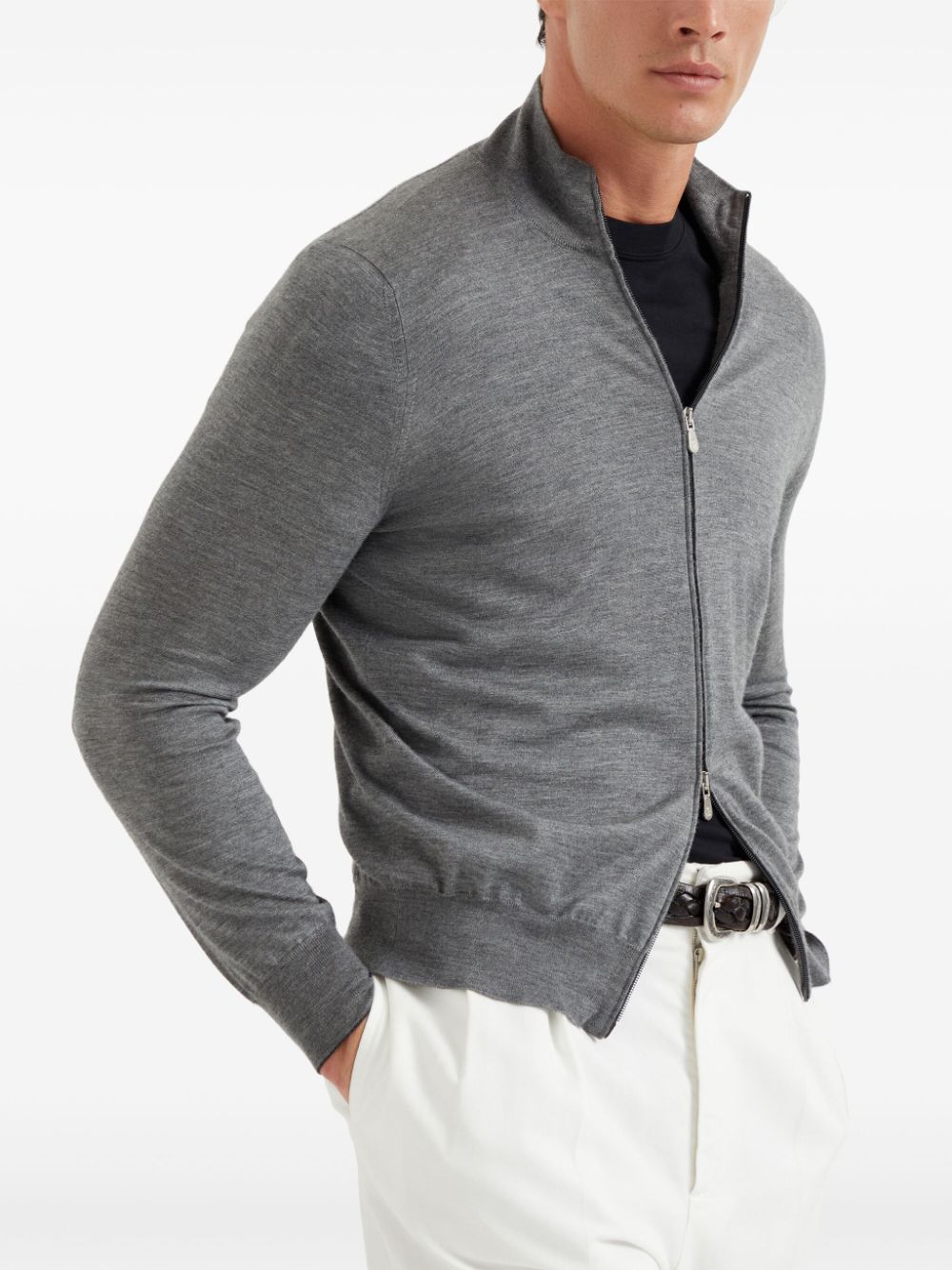 Brunello Cucinelli zip-up knit cardigan Men