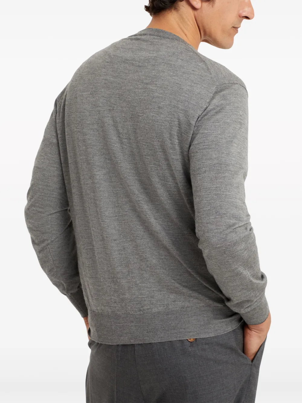 BRUNELLO CUCINELLI V-NECK WOOL JUMPER