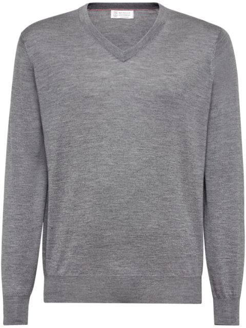 Brunello Cucinelli V-neck wool jumper Men