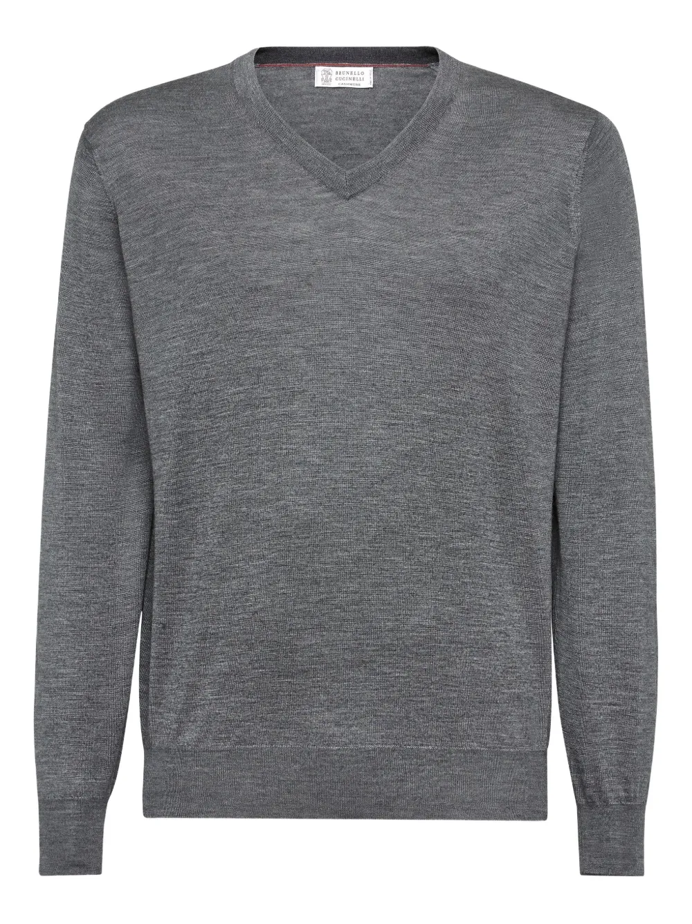 Brunello Cucinelli V-neck wool jumper | Grey | Image 1