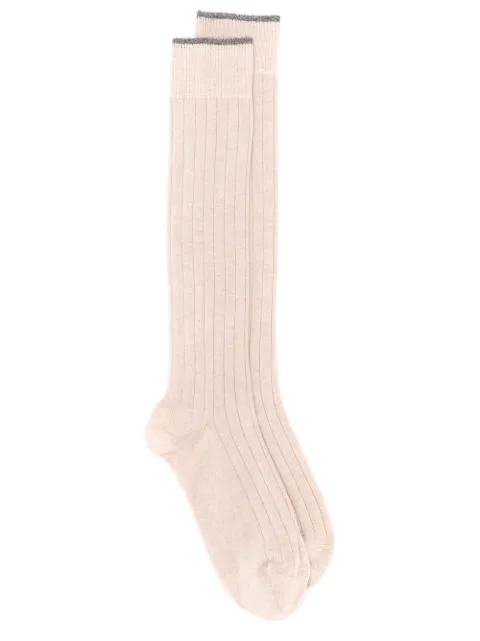 Brunello Cucinelli chaussettes nervurées