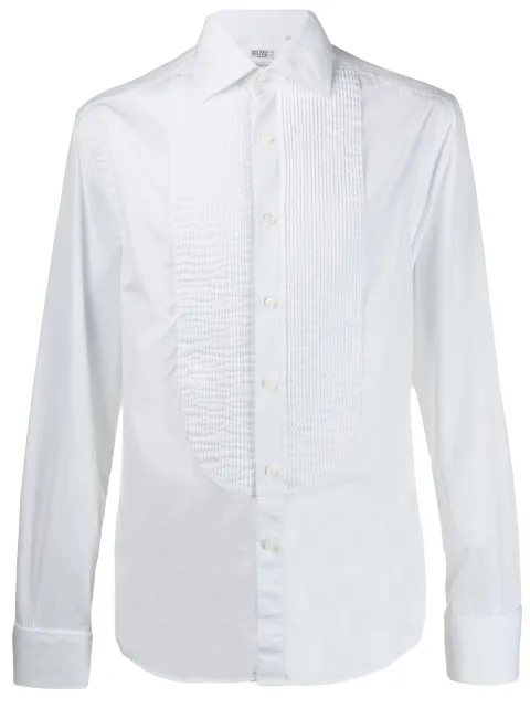 Brunello Cucinelli pleated front shirt