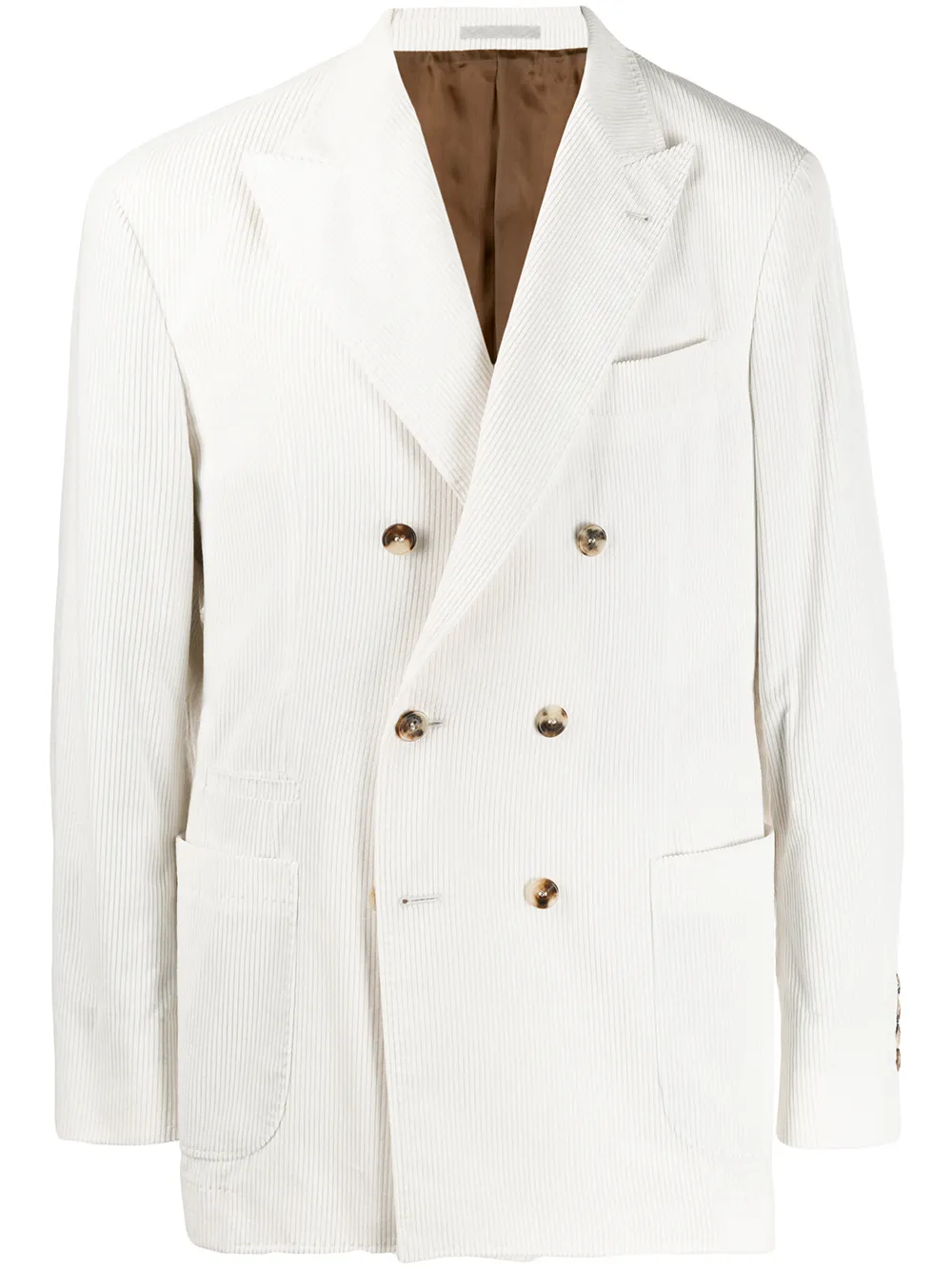 Brunello Cucinelli Ribfluwen blazer Wit