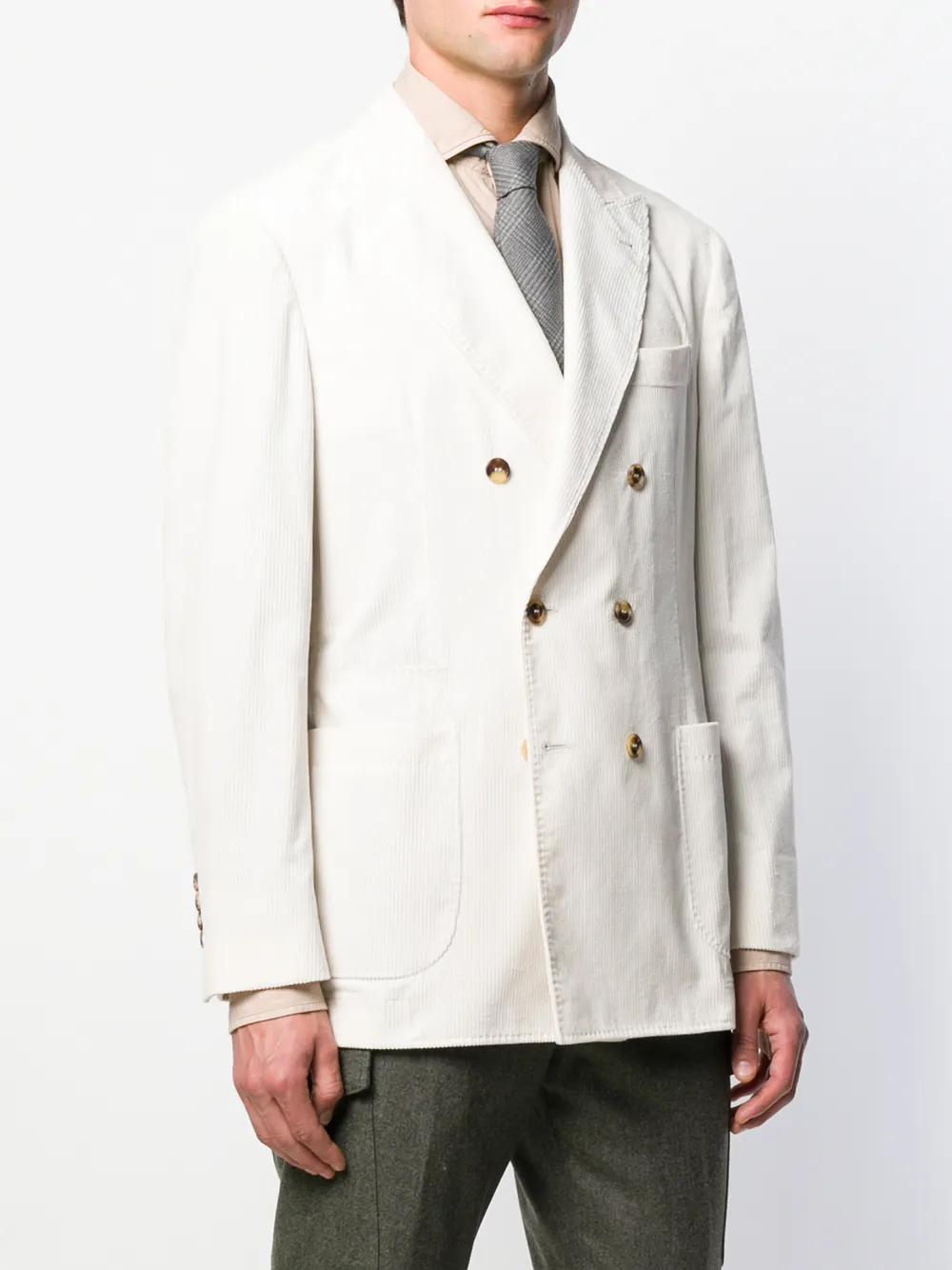 Brunello Cucinelli Ribfluwen blazer Wit