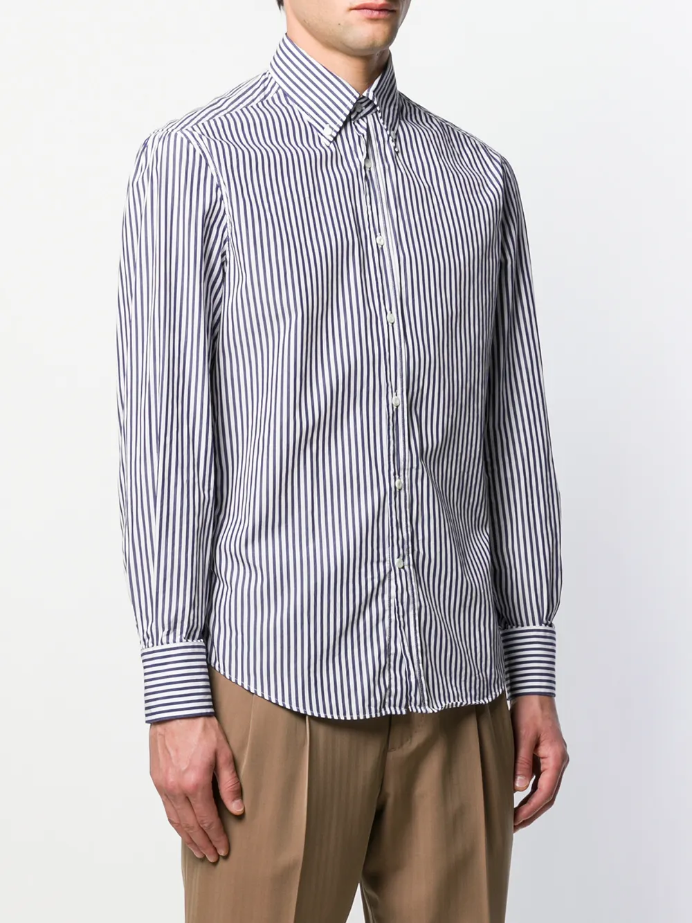 Brunello Cucinelli Gestreept shirt Blauw