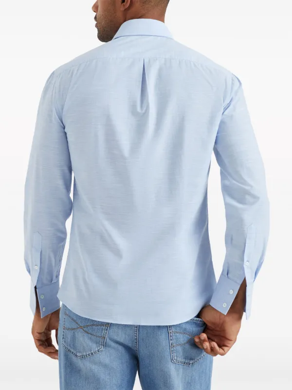 BRUNELLO CUCINELLI 長袖シャツ ライトブルー Brunello Cucinelli シャンブレー シャツ 通販 - FARFETCH
