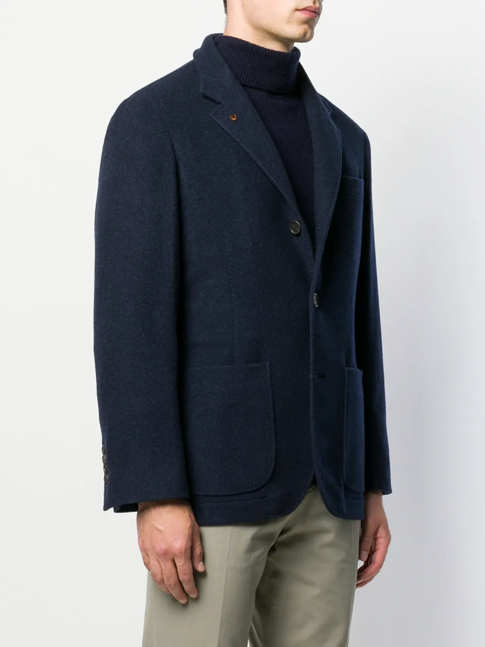 Brunello Cucinelli Single Breasted Blazer | Blue | FARFETCH