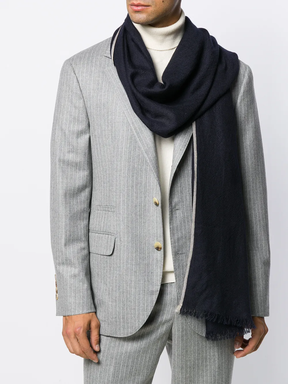 Brunello Cucinelli Kasjmier sjaal - Blauw