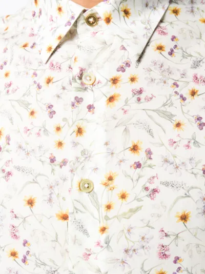 Paul Smith floral print shirt yellow 