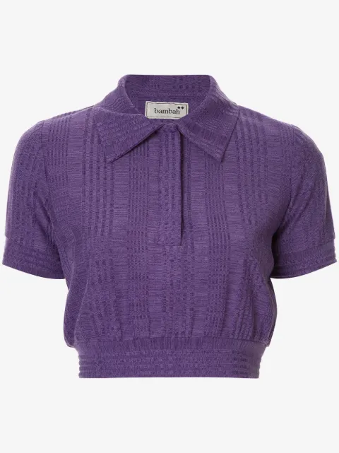 Bambah playera tipo polo corta tejida