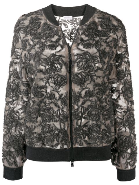 Brunello Cucinelli Dazzling Floral bomber jacket