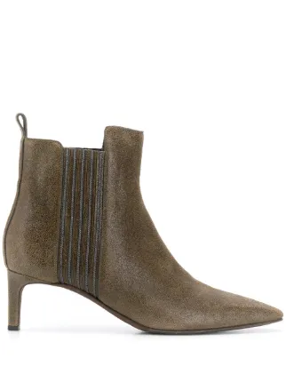 kitten heel boots suede