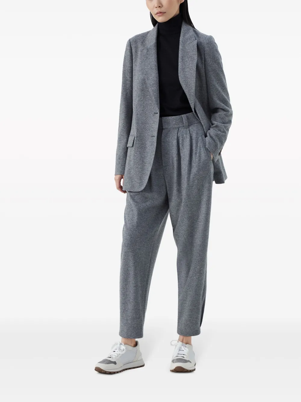 Brunello Cucinelli Fitted Roll-neck Sweater In Black