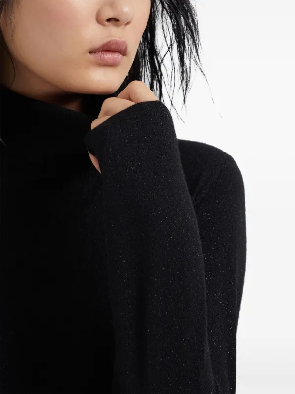 BRUNELLO CUCINELLI ◆タートルネックニット/ハイゲージ/襟モニーレ装飾/ウール/ブラック/M 【レディース/ガールズ/LADY/女性/婦人】 レディースファッション【中古】 [0220545495] Brunello Cucinelli タートルネックセーター 通販 - FARFETCH
