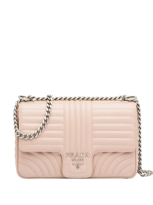 prada diagramme large leather shoulder bag