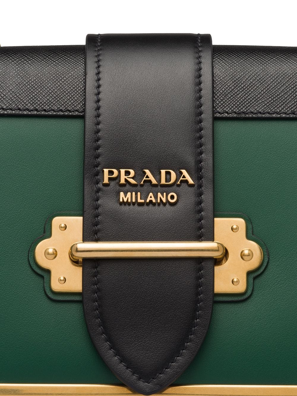 Prada Green Leather Cahier Crossbody Medium QNBJCD1LG7001