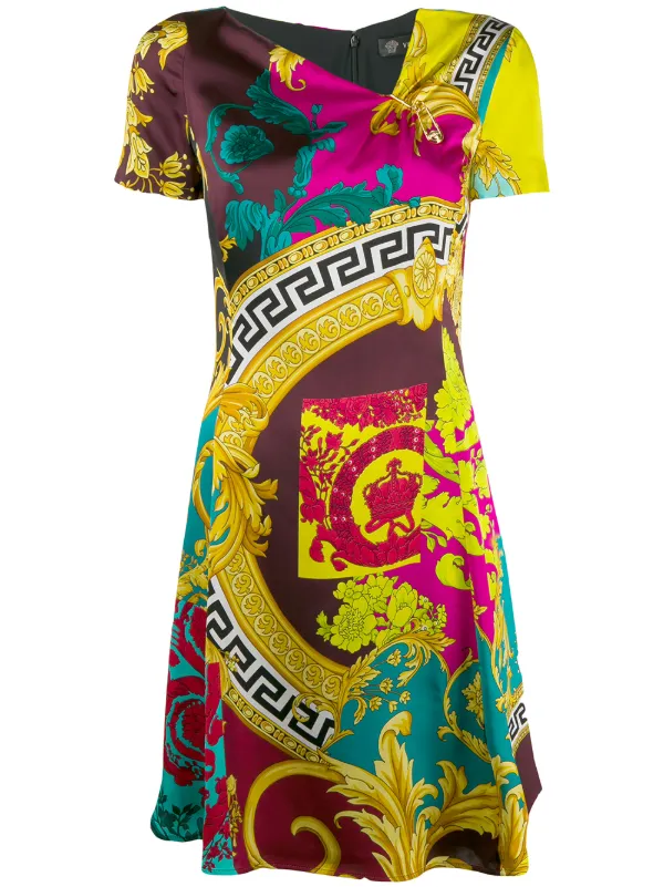 barocco print dress