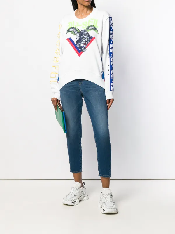 Shop Diesel five pocket skinny jeans 
