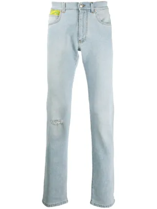 Versace Floral Patch Jeans - Farfetch