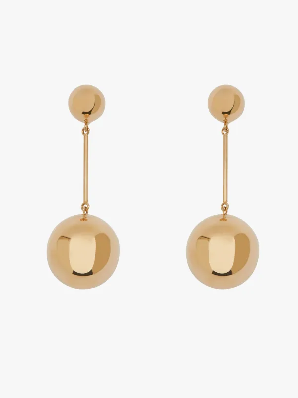 sphere drop earrings in gold JW Anderson