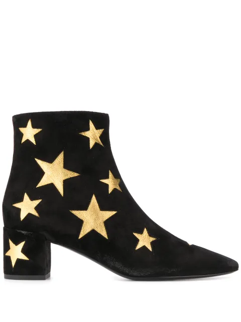 Saint Laurent بوت كاحل مزين بنجوم