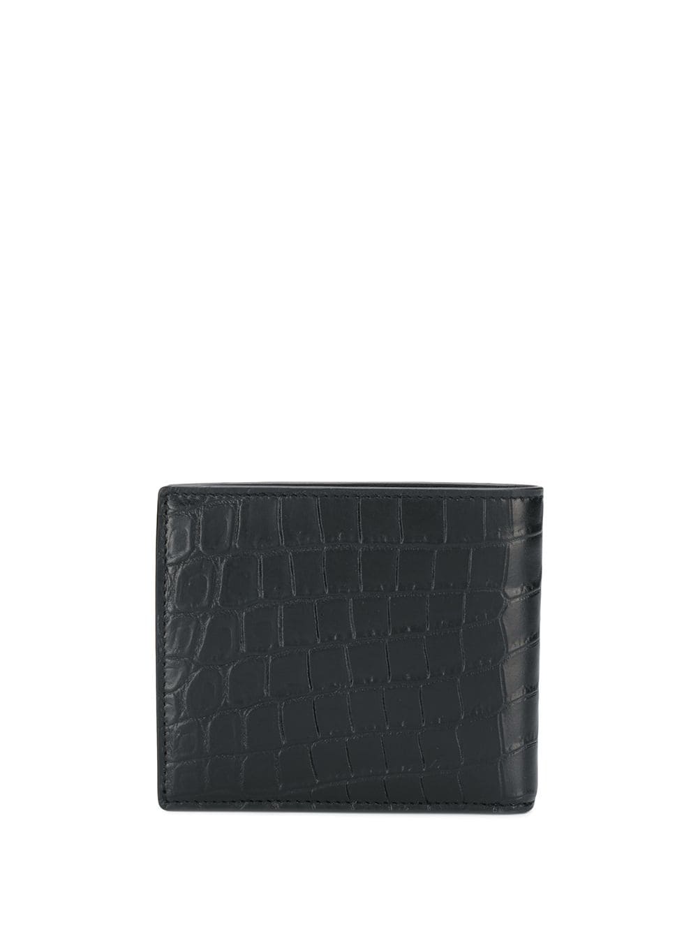 Shop Saint Laurent East/west Bi-fold Wallet In Black