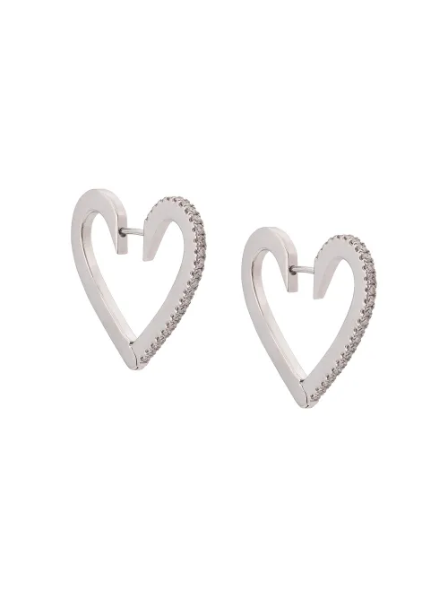 Anneaux Endless médium en or blanc 18ct à design pavé de diamants - Cadar - Modalova