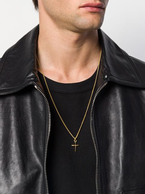 Shop gold Northskull crucifix necklace with Express Delivery - Farfetch