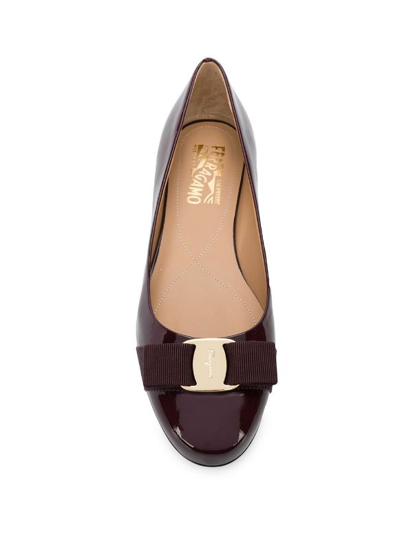 Shop Purple Salvatore Ferragamo Varina Bow Ballet Flats With Express Delivery Farfetch