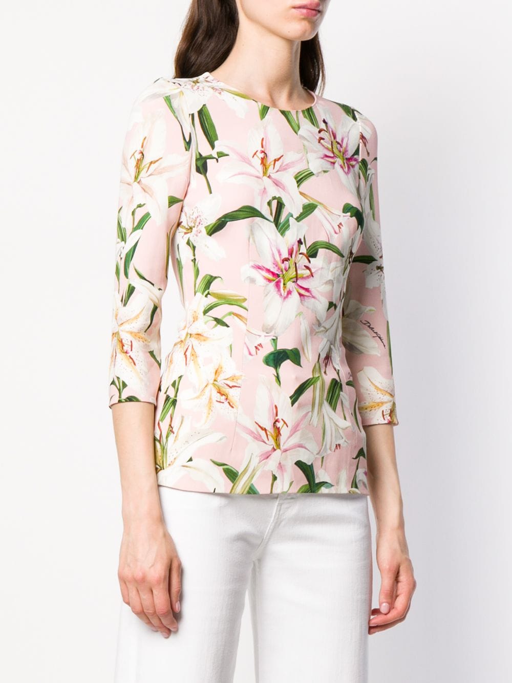 Dolce & Gabbana Cady Lily Print Top - Farfetch