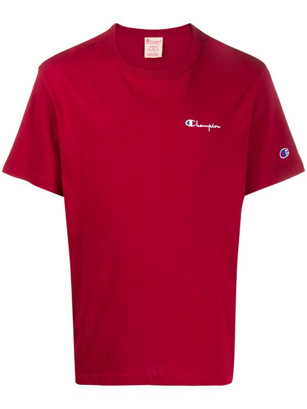 champion logo print t shirt