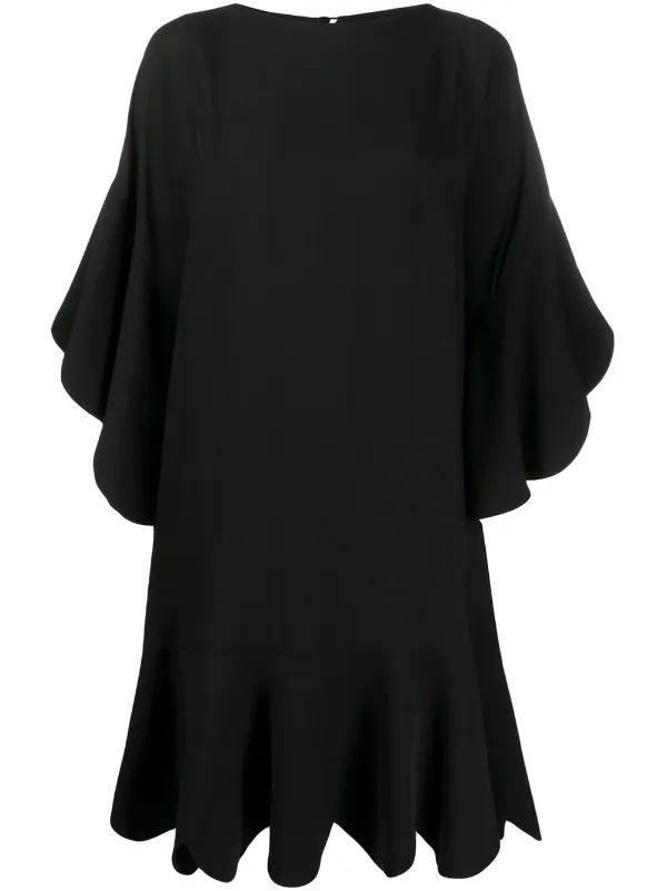 scalloped shift dress