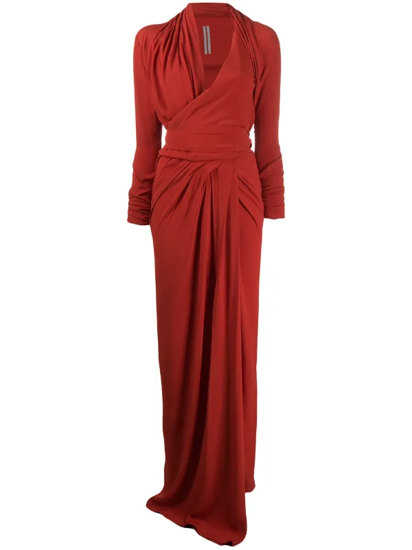 rick owens wrap dress