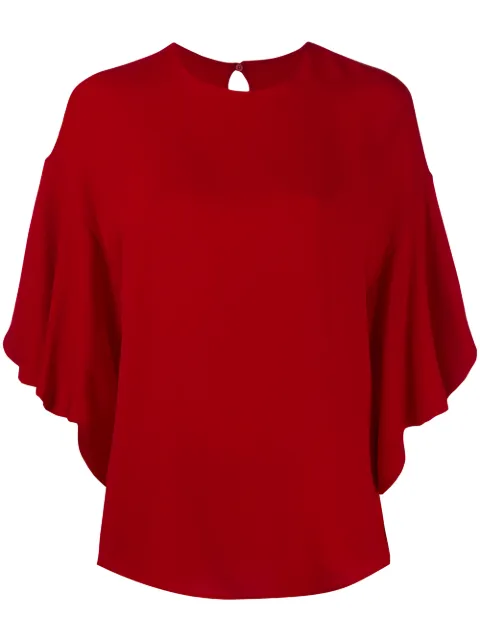 Valentino Garavani frilled tulip-sleeve blouse