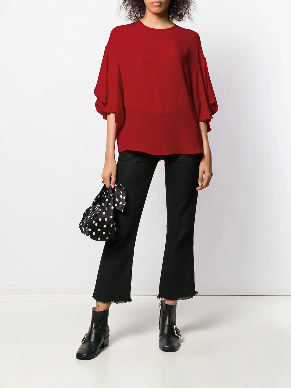 Valentino Garavani Blouse met klokmouwen - Rood