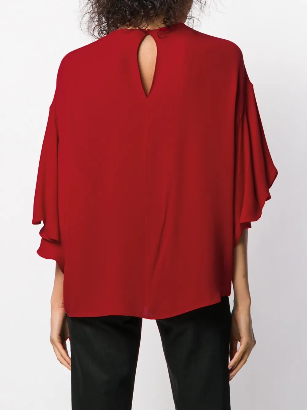 Valentino Garavani Blouse met klokmouwen Rood