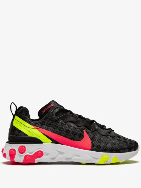Nike React Element 55 "Black/Flash Crimson" sneakers