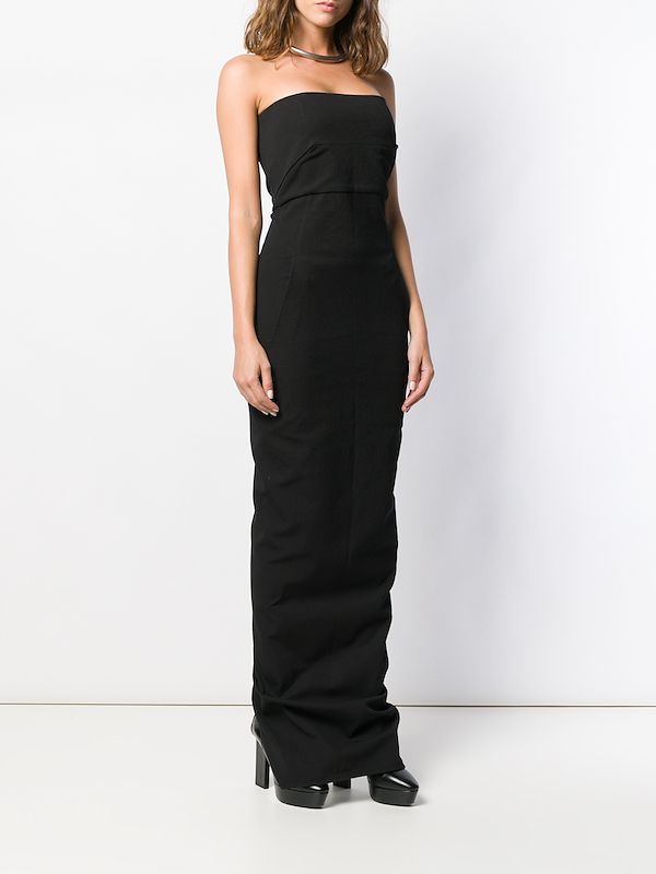 rick owens strapless dress