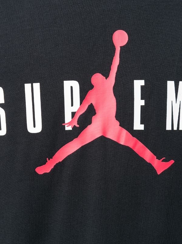 Supreme x Jordan logo-print T-shirt - Farfetch