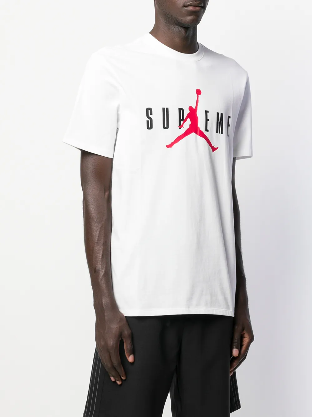 Shop Supreme X Jordan Logo-print T-shirt In White