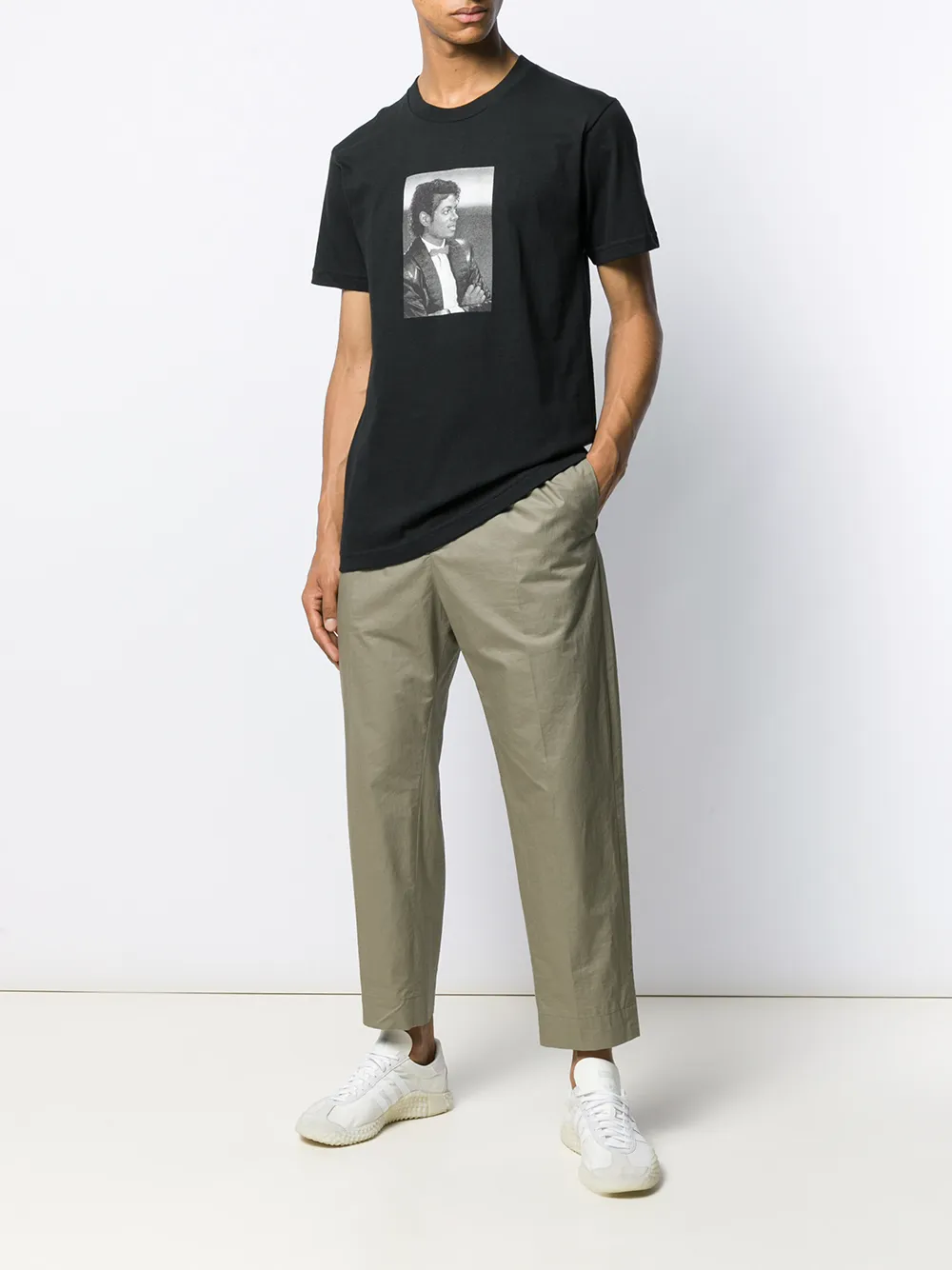 Supreme T-shirt met Michael Jackson print - Zwart