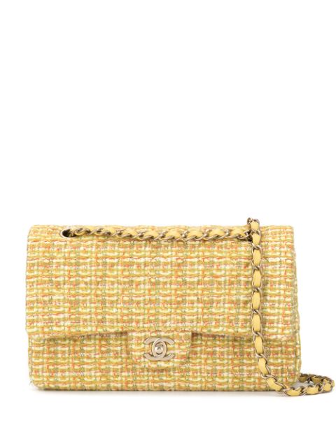 CHANEL double flap tweed shoulder bag Women